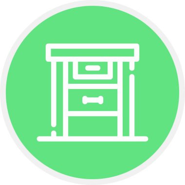 Tablo Satırı Çemberi Basit Simge, Vektör Resmini Bitir