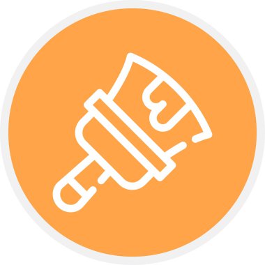 Fırça Çizgisi Çemberi Basit Simge, Vektör Resimleri