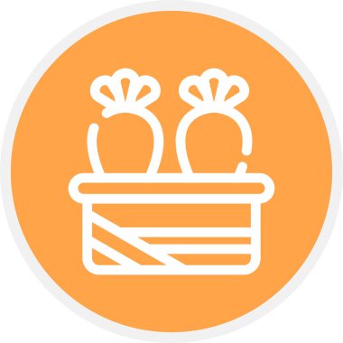 Bakkaliye Teslimat Hattı Çemberi Basit Simge, Vektör Resimleri