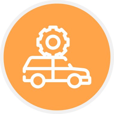 Onarım Hattı Çemberi Basit Simge, Vektör İllüstrasyonu