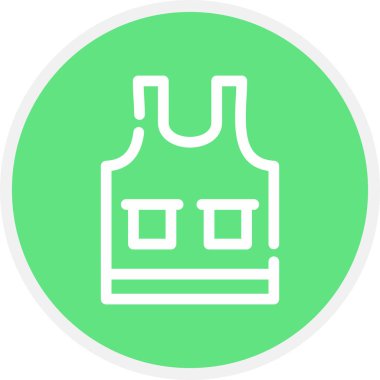 Tank Üst Satır Çemberi Basit Simge, Vektör Resimleri