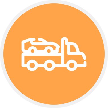 Çekici Hattı Çemberi Basit Simge, Vektör Resimleri