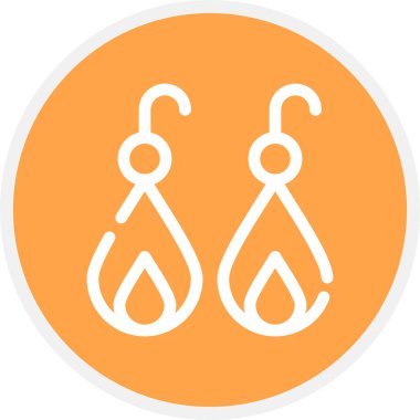 Mücevher Hattı Çemberi Basit Simge, Vektör İllüstrasyonu