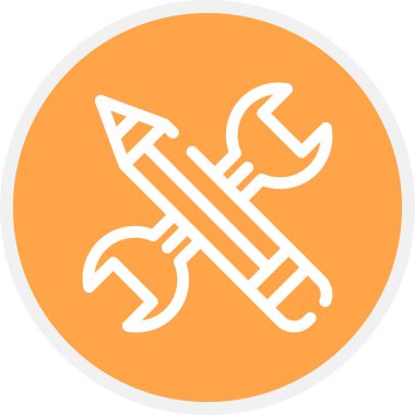 Grafik Tasarım Satırı Çemberi Basit Simge, Vektör Resimleri