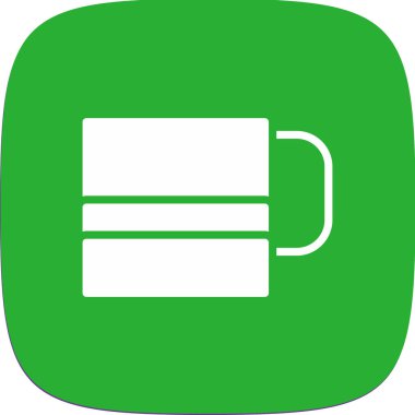 Kupası basit simgesi, vektör çizim