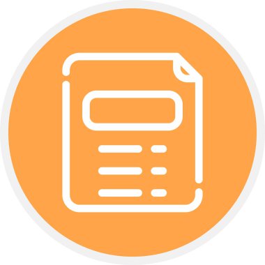 Form Satırı Çemberi Basit Simge, Vektör İllüstrasyonu