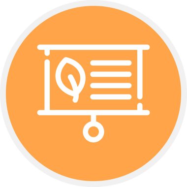 Sınıf Satır Çemberi Basit Simge, Vektör İllüstrasyonu