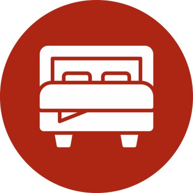 Yatağa. Web simgesi basit illüstrasyon