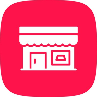 Dükkanı basit simgesi, vektör çizim