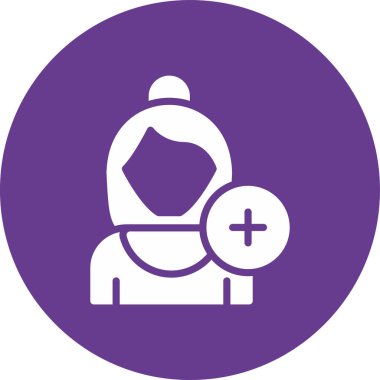 Bir kadın simgesinin vektör illüstrasyonu