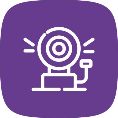 Okul Çanı Basit Simge, Vektör İllüstrasyonu