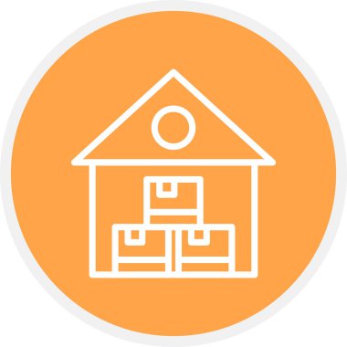 Depo Hattı Çemberi Basit Simge, Vektör Resimleri