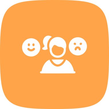 Bipolar Basit Simge, Vektör İllüstrasyonu