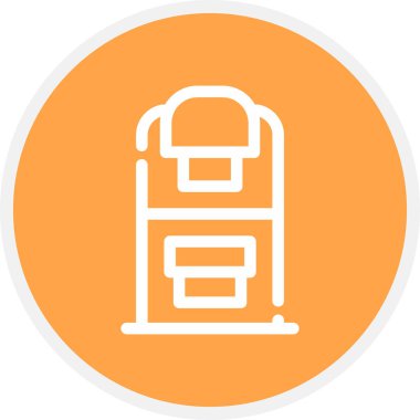 Mammogram Satır Çemberi Basit Simge, Vektör İllüstrasyonu