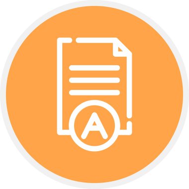 Onaylanmış Satır Çemberi Basit Simge, Vektör İllüstrasyonu