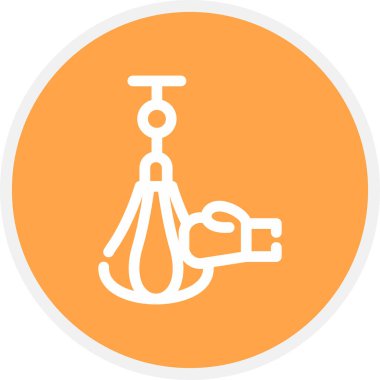 Boks Çizgisi Çemberi Basit Simge, Vektör İllüstrasyonu