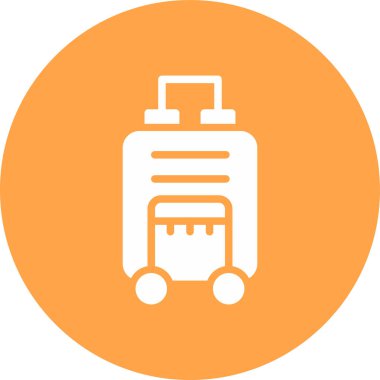 Seyahat Çantası Basit Simge, Vektör İllüstrasyonu