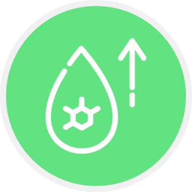 Hiperglisemi Çizgi Çemberi Basit Simge, Vektör Resimleri