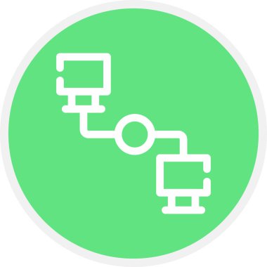 Yapılandırılmamış Veri Çizgisi Çemberi Basit Simge, Vektör Resimleri