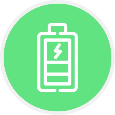 Batarya Hattı Çemberi Basit Simge, Vektör Resimleri Yükleniyor