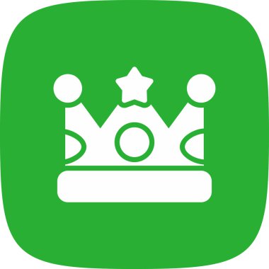 taç basit simgesi, vektör çizim