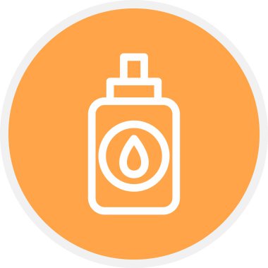 Yapıştırıcı Çizgisi Çemberi Basit Simge, Vektör İllüstrasyonu