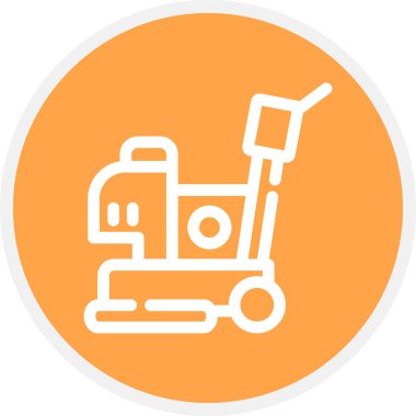 Polisher Satır Çemberi Basit Simge, Vektör İllüstrasyonu