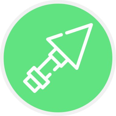 Trowel Satır Çemberi Basit Simge, Vektör İllüstrasyonu