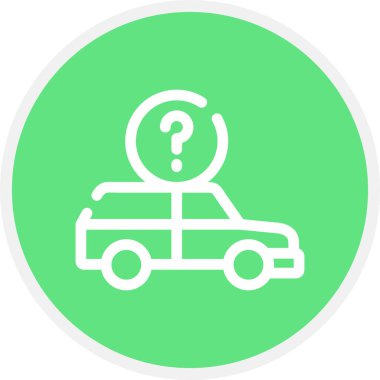 Yardım Satırı Çemberi Basit Simgesi, Vektör İllüstrasyonu