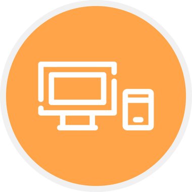 Gelişmiş Çizgi Çemberi Basit Simge, Vektör Resimleri