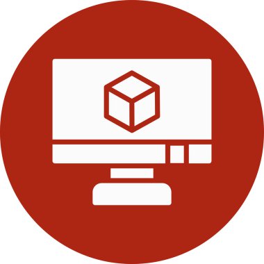 Bilgisayar. Web simgesi basit illüstrasyon