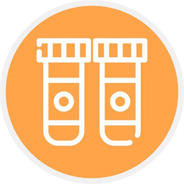 Test Tüpü Hattı Çemberi Basit Simge, Vektör İllüstrasyonu