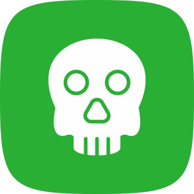 Kafatası basit simgesi, vektör çizim