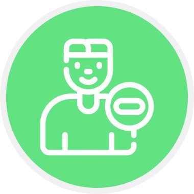 Kullanıcı Satırı Çemberi Basit Simge, Vektör Resmini Sil