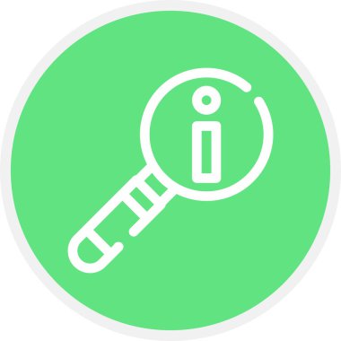 Arama Satırı Çemberi Basit Simge, Vektör İllüstrasyonu