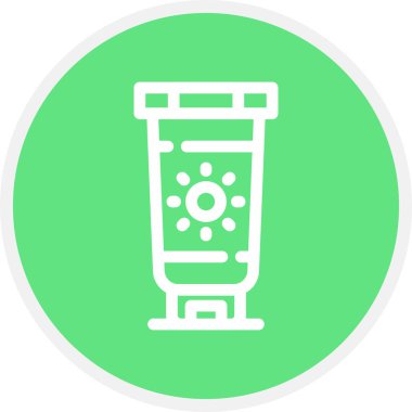 Güneş kremi Çizgisi Çemberi Basit Simge, Vektör ResmiComment