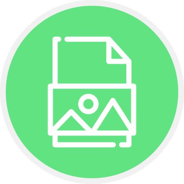 Resim Satırı Çemberi Basit Simge, Vektör Resimleri