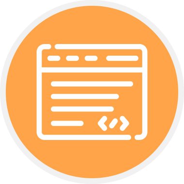 Geliştirme Çizgisi Çemberi Basit Simge, Vektör İllüstrasyonu