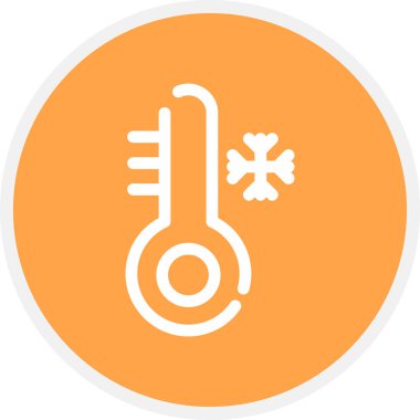 Termometre Çizgisi Çemberi Basit Simge, Vektör Resimleri