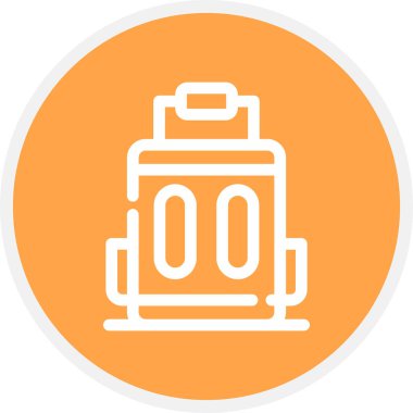 Seyahat Bavulu Çemberi Basit Simge, Vektör Resimleri