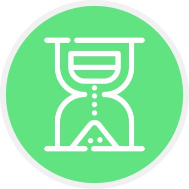 Kum Saati Çemberi Basit Simge, Vektör Resimleri