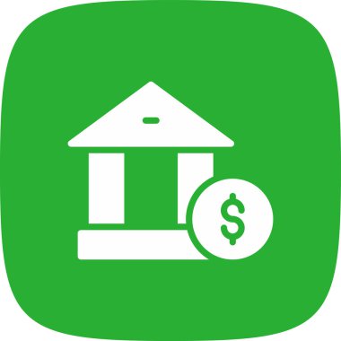 Bankacılık Ücretleri Basit Simge, Vektör İllüstrasyonu