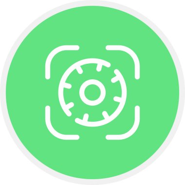 Hedef Satır Çemberi Basit Simge, Vektör Resimleri