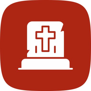 Gravstone Basit Simge, Vektör İllüstrasyonu