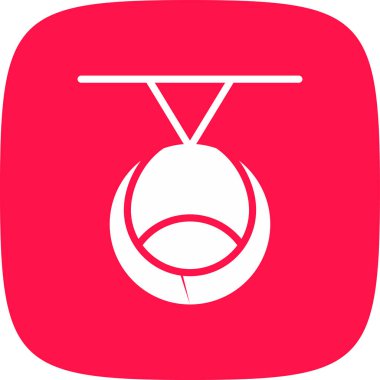 Modern Sandalye Basit Simge, Vektör İllüstrasyonu