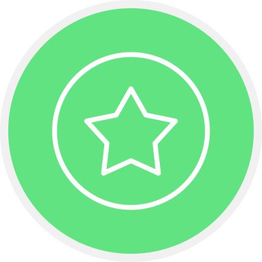 Favori Satır Çemberi Basit Simge, Vektör İllüstrasyonu