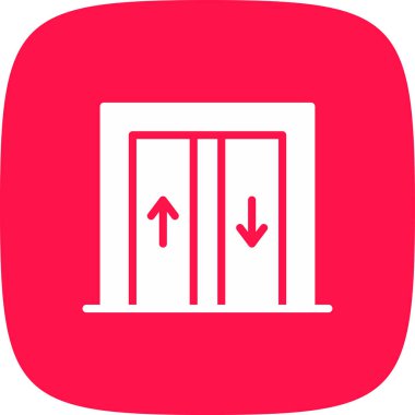 Asansör simgesi, vektör illüstrasyonu