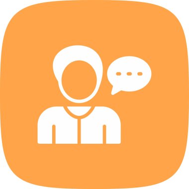 Sözlü İletişim Basit Simge, Vektör İllüstrasyonu