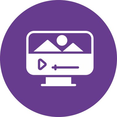 video simgesi vektör illüstrasyonu