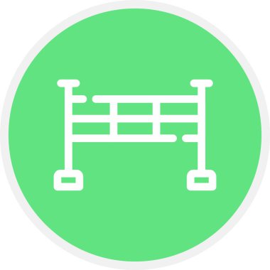 Satır Çemberi Basit Simge, Vektör Resmini Bitir